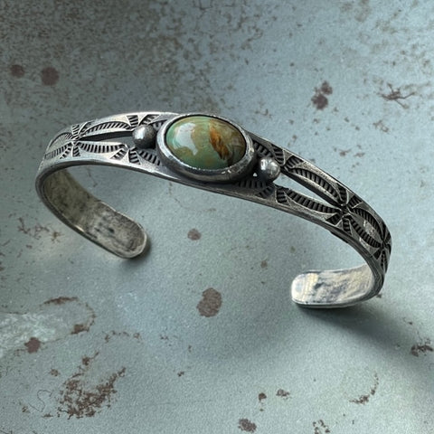 バタフライモチーフバングル（グリーンターコイズ）